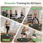 BCAN 40" Foldable Mini Trampoline for Indoor Fun