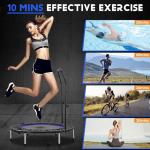 40" Mini Trampoline with Adjustable Bar for Fitness