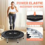 BCAN 38" Black Foldable Trampoline for Home Gym