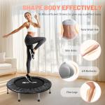 BCAN 38" Black Foldable Trampoline for Home Gym