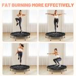 BCAN 38" Black Foldable Trampoline for Home Gym
