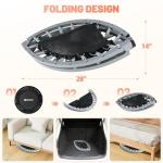BCAN 38" Black Foldable Trampoline for Home Gym