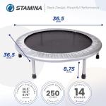 Stamina Folding Trampoline with Smart Workout App