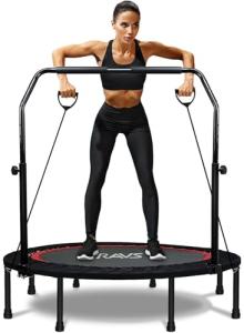 RAVS Adjustable Mini Trampoline for Indoor Fitness
