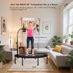 RAVS Adjustable Mini Trampoline for Indoor Fitness