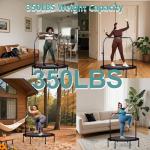 RAVS Adjustable Mini Trampoline for Indoor Fitness