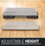 Adjustable Exercise Step Platform with Stackable Risers