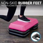 Adjustable Exercise Step Platform with Stackable Risers