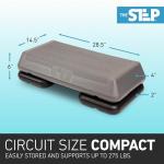 Adjustable Exercise Step Platform with Stackable Risers