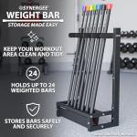 Synergee Weight Bar Rack for Home Gym Storage