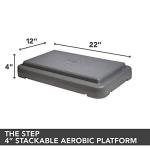 4 Inch Stackable Aerobic Step Platform - Grey
