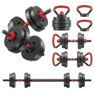 OLIXIS 4-in-1 Adjustable Dumbbell and Fitness Set