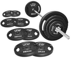 Cast Iron Barbell Weight Set with Standard Plates
