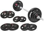 95 lbs Cast Iron Weight Plates with Barbell Set
