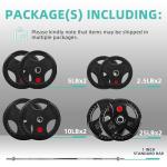 95 lbs Cast Iron Weight Plates with Barbell Set