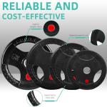 95 lbs Cast Iron Weight Plates with Barbell Set