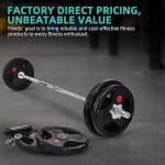 95 lbs Cast Iron Weight Plates with Barbell Set