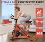 Silent Adjustable Exercise Bike with Digital Monitor