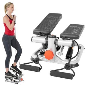 Sunny Health & Fitness Mini Stair Stepper with Bands