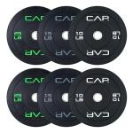 100 LB CAP Barbell Olympic Bumper Plate Set