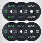 100 LB CAP Barbell Olympic Bumper Plate Set