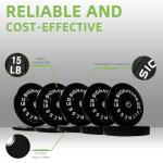 Fitvids Olympic Bumper Plates Set, 260LB Total