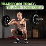 Fitvids Olympic Bumper Plates Set, 260LB Total