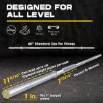 Yes4All 60" Straight Barbell with Lock Collars