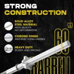 Yes4All 60" Straight Barbell with Lock Collars