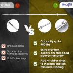 Yes4All 60" Straight Barbell with Lock Collars