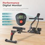 Sunny Health & Fitness Compact Bluetooth Rowing Machine