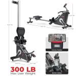 Sunny Health Smart Compact Magnetic Rowing Machine