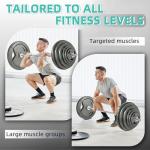 Fitvids 1" Standard Weight Plates and Barbell Set