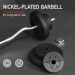 Yaheetech 44LB Barbell Weight Set with Curl Bar