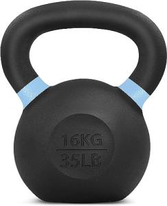 Yes4All 35 lb Powder Coated Kettlebell - Light Blue