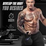 Yes4All 35 lb Powder Coated Kettlebell - Light Blue