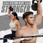 Yes4All 35 lb Powder Coated Kettlebell - Light Blue