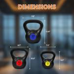 3-Piece Kettlebell Set for Strength Training