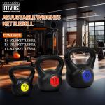 3-Piece Kettlebell Set for Strength Training
