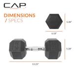 35 LB Rubber Coated Hex Dumbbell Pair