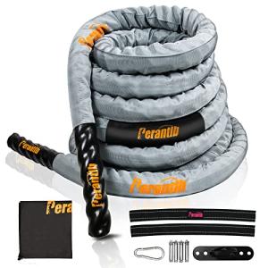Perantlb Battle Rope with Anchor Strap Kit