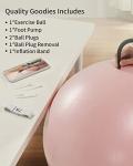 YOTTOY Anti-Burst Yoga & Exercise Ball (Pink)