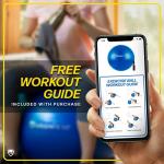 URBNFit Anti-Burst Exercise Ball - 26 Inch Black