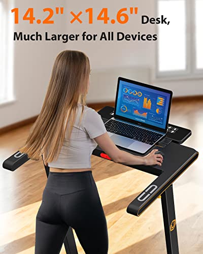 UREVO Portable Folding Treadmill with 12 Pre Set Programs