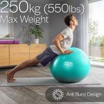 Teal Anti-Burst Exercise Ball - 65cm