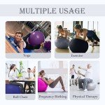 Anti-Burst Yoga Ball Chair with Pump - 2200lbs