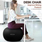 Anti-Burst Slip Resistant Fitness Yoga Ball - 34