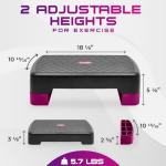 Yes4All Adjustable Aerobic Step Platform with Risers