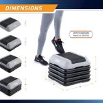 Adjustable Aerobic Step Platform with Risers