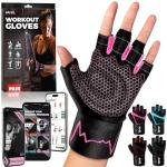 Women's Workout Gloves with Wrist Wraps and Grip